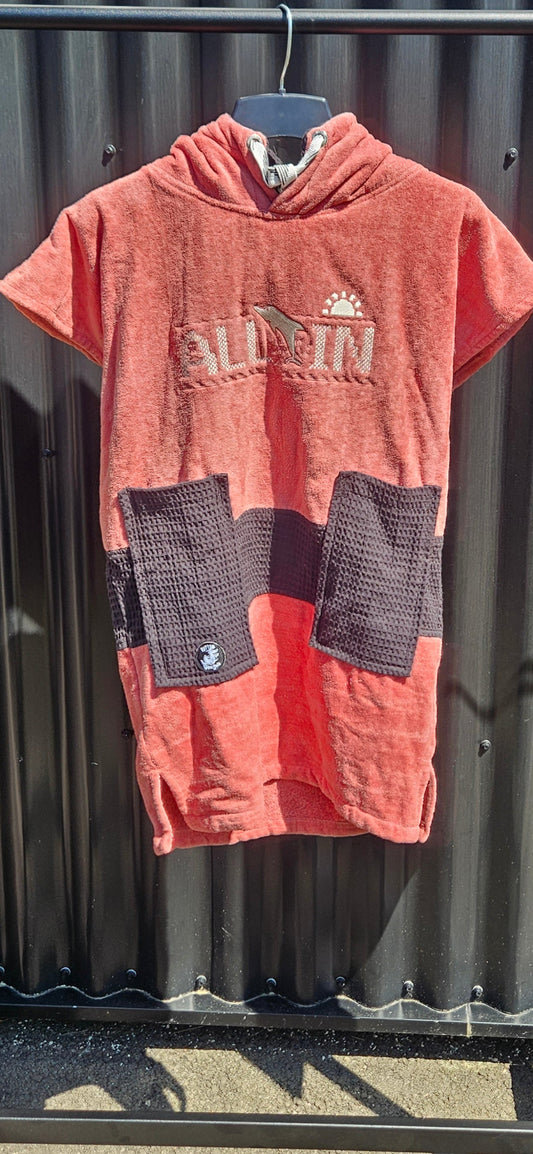 Poncho enfant 6 à 9 ans - gamer brown