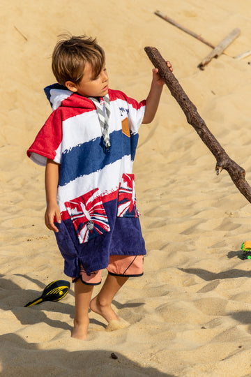 Poncho para niños de 3 a 6 años - Hawaii
