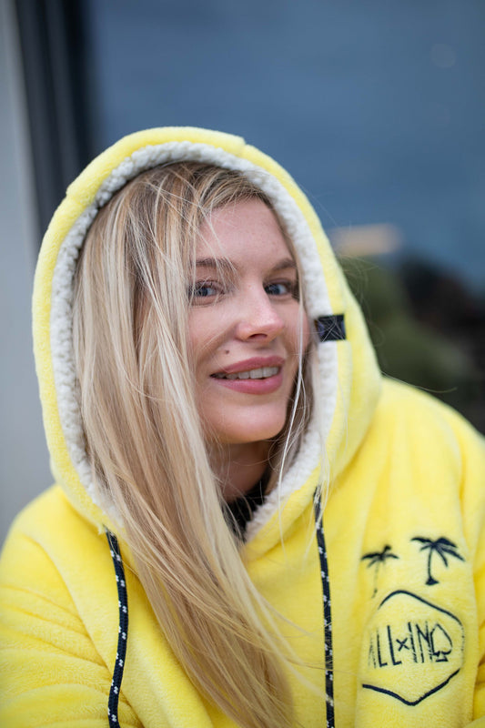 Poncho Plaid - Jaune