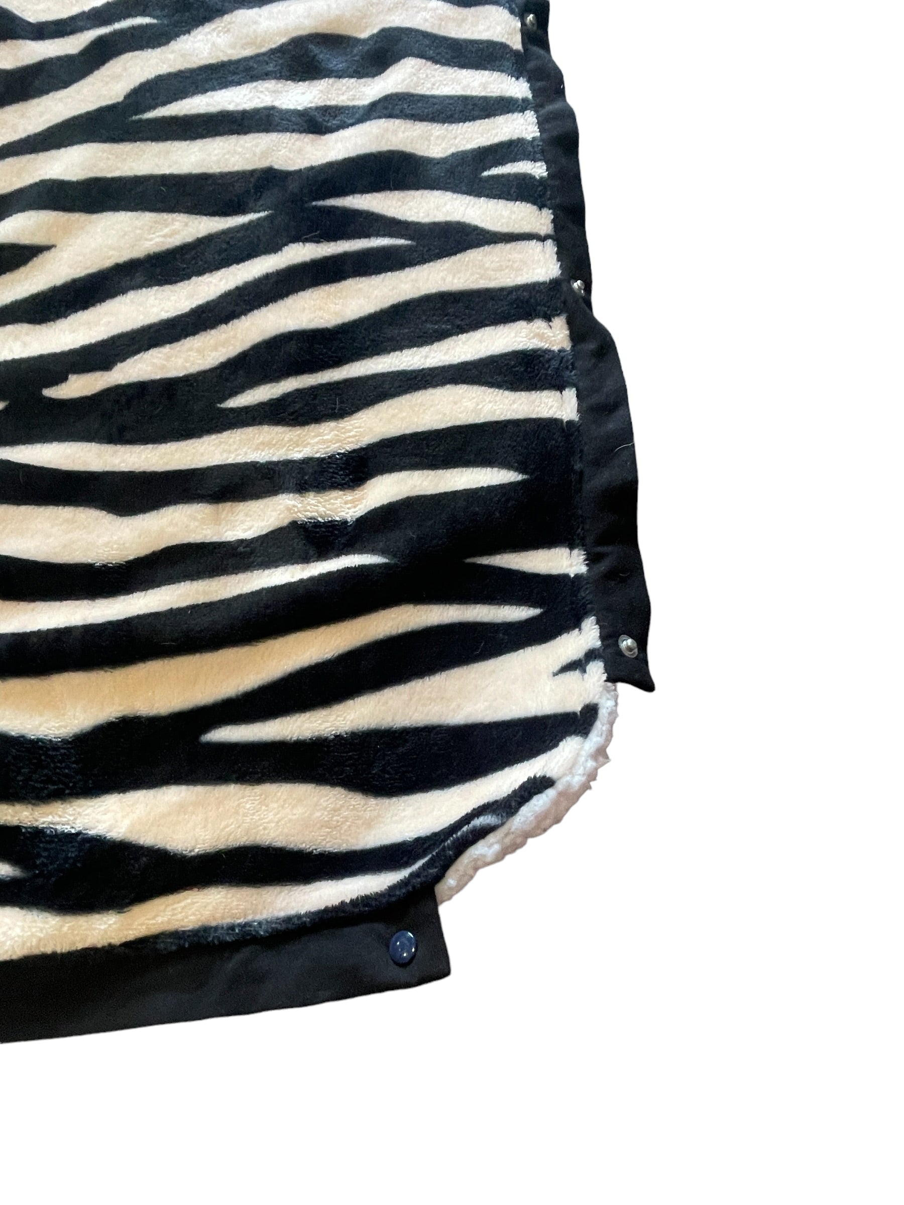 Plaid Blanket - Jacquard Dark Pink Zebra / Black Waffle One Size