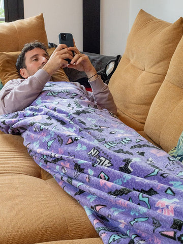 Manta polar - Pop 80s Violeta