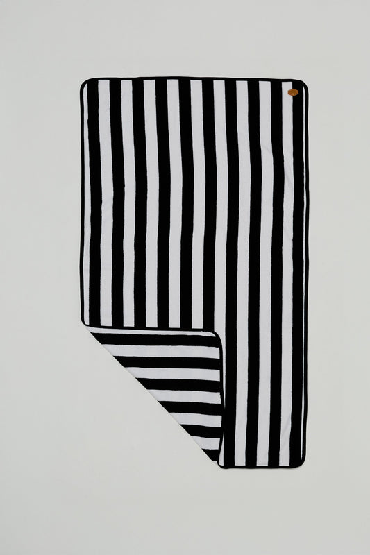 Serviette de plage éponge - Good Vibes Noir