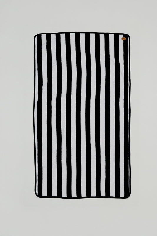 Terry beach towel - Good Vibes Black