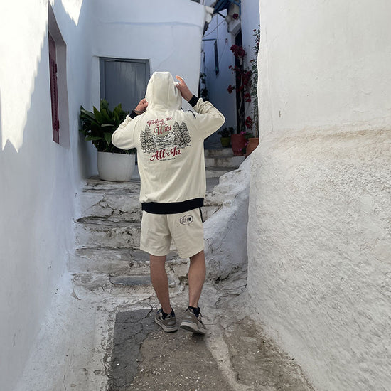 French Terry Hoodie - Off White L