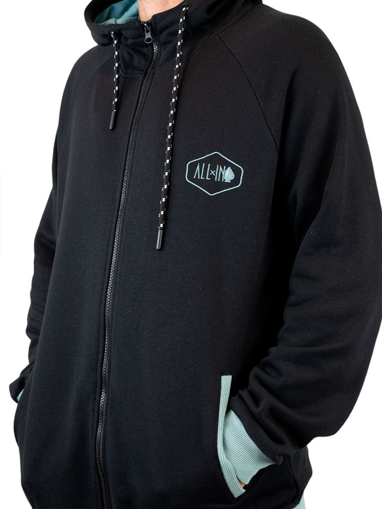Franse Terry Hoodie - Zwart L