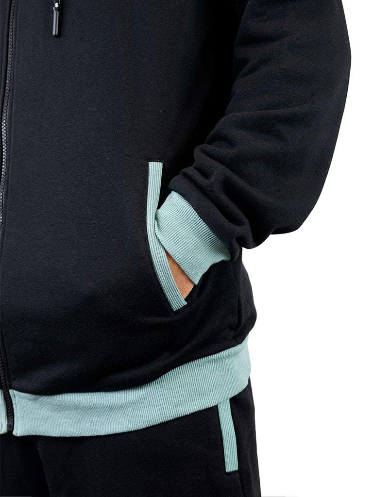 Franse Terry Hoodie - Zwart L