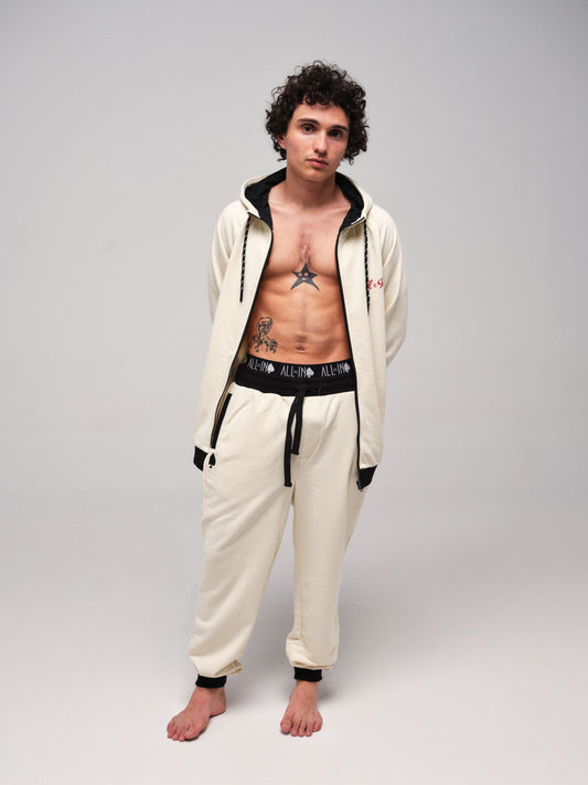 Katoenen hoodie - Off-white