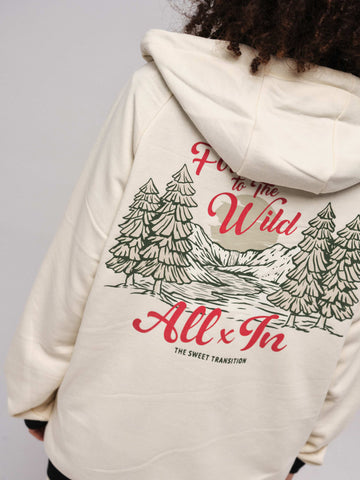 Sudadera con capucha de algodón - Blanco roto