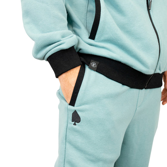 French Terry Jogging - Blue Green L