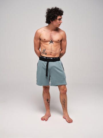 Short coton - Bleu vert