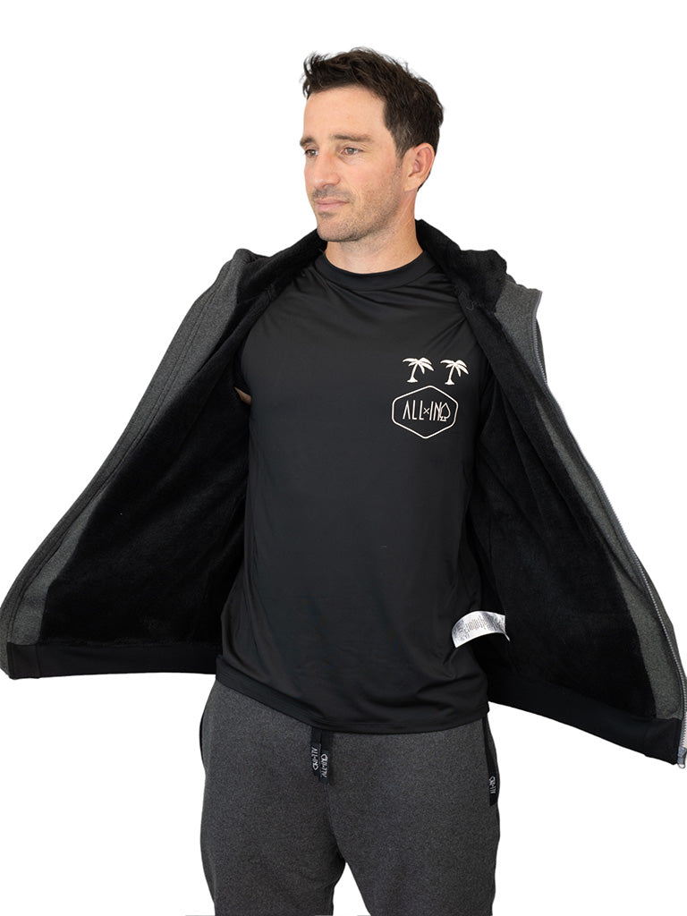 Sudadera con capucha Plush - Charcoal L