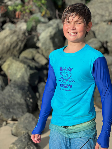 Junior lycra met lange mouwen - Nachos Navy