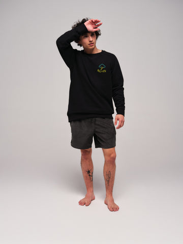 Sweat Shirt Organic - Neon Black L