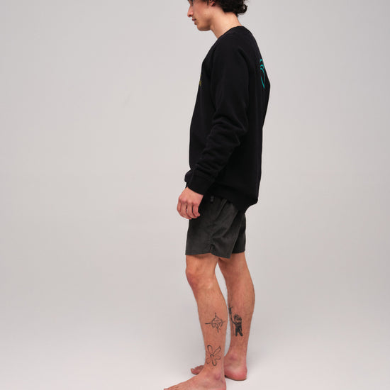 Sweat Shirt Organic - Neon Black L