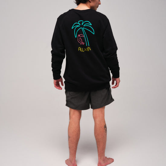 Sweat Shirt Organic - Neon Black L
