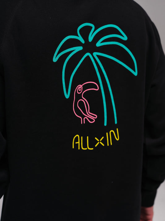 Sweat Shirt Organic - Neon Black L