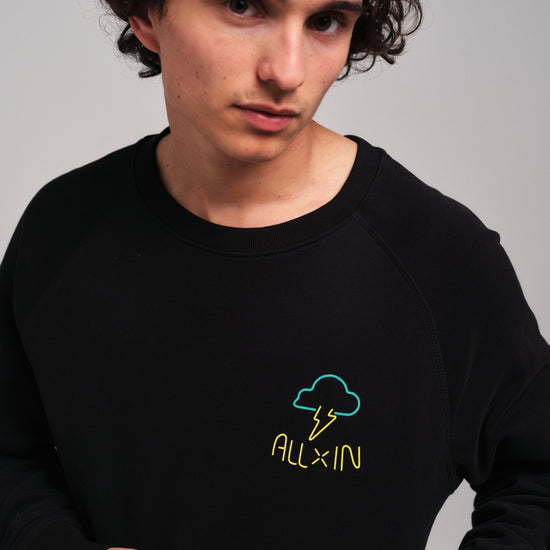 Sweat Shirt Organic - Neon Black L