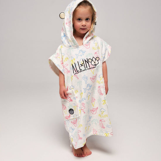 Poncho para bebé - Neón / Amarillo 3-6 años