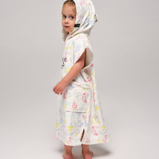 Poncho para bebé - Neón / Amarillo 3-6 años