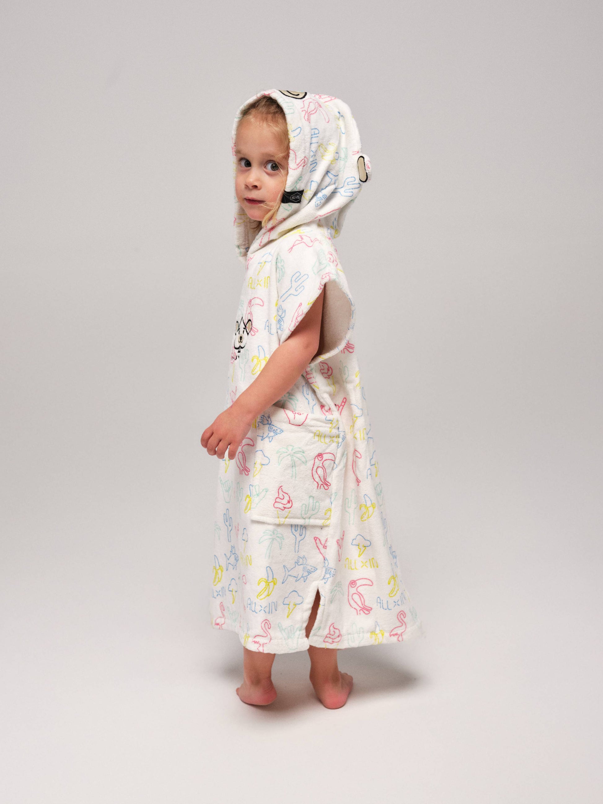 Poncho para bebé - Neón / Amarillo 3-6 años