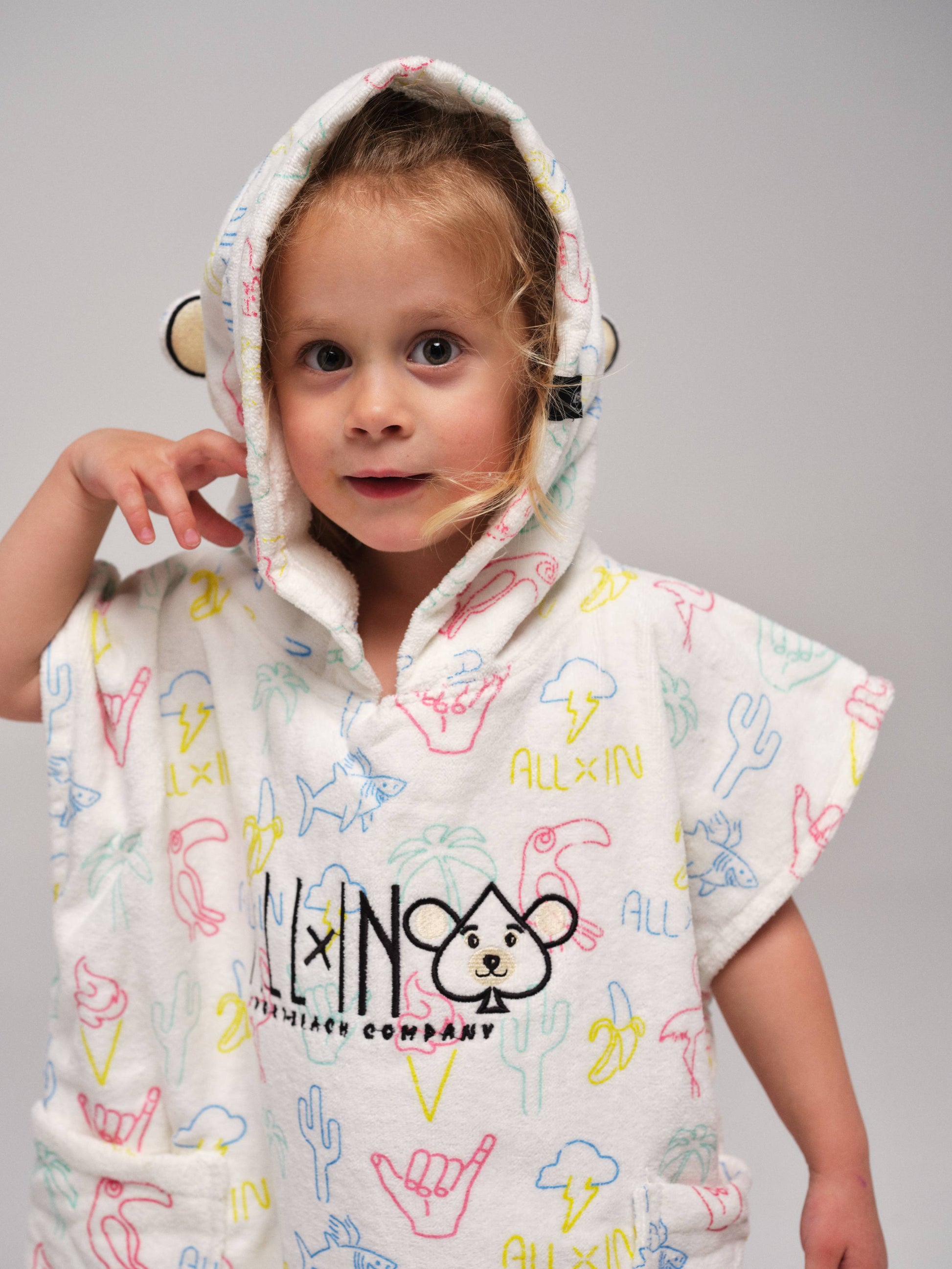 Poncho para bebé - Neón / Amarillo 3-6 años