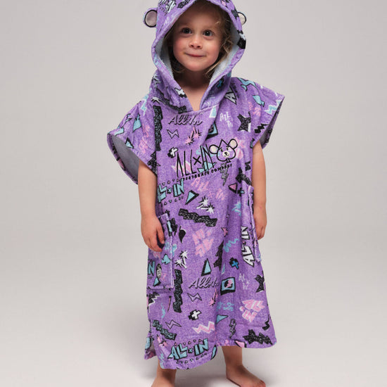 Poncho bebé - Pop 80s Violeta 2-6 años