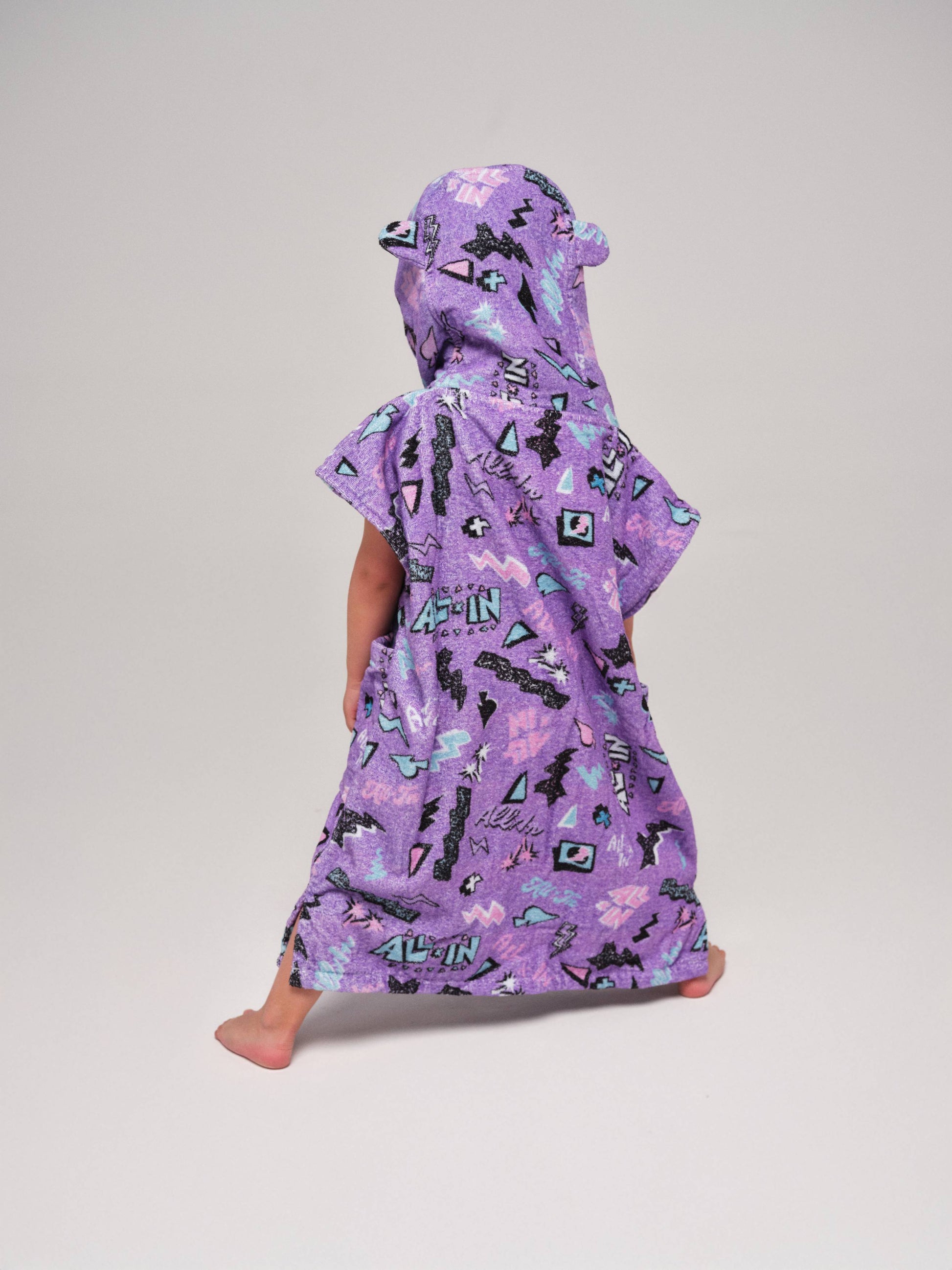 Poncho bebé - Pop 80s Violeta 2-6 años