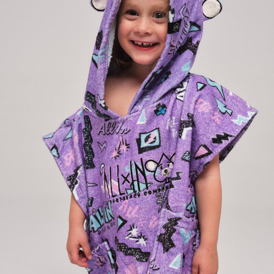 Poncho bebé - Pop 80s Violeta 2-6 años