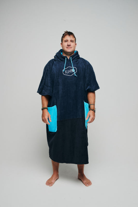 Poncho Grande Taille - BLUE SURF