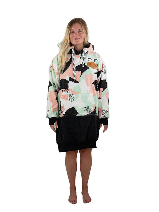 Boyfriend Poncho - Camo Smoke / Black One Size