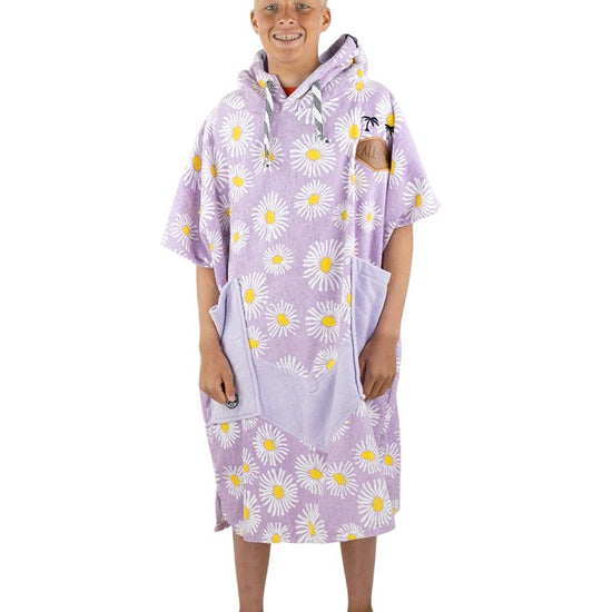 V Poncho Junior - Flower Power 9-15 ans