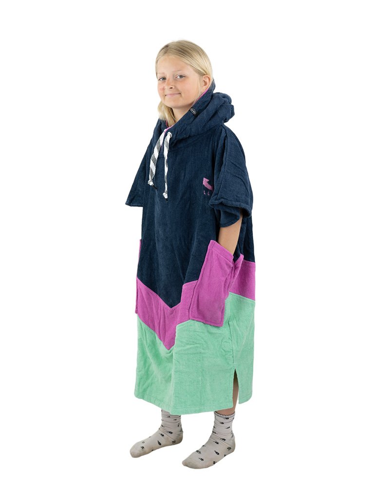 V Poncho Junior - Grey Blue Parma 9-15 years