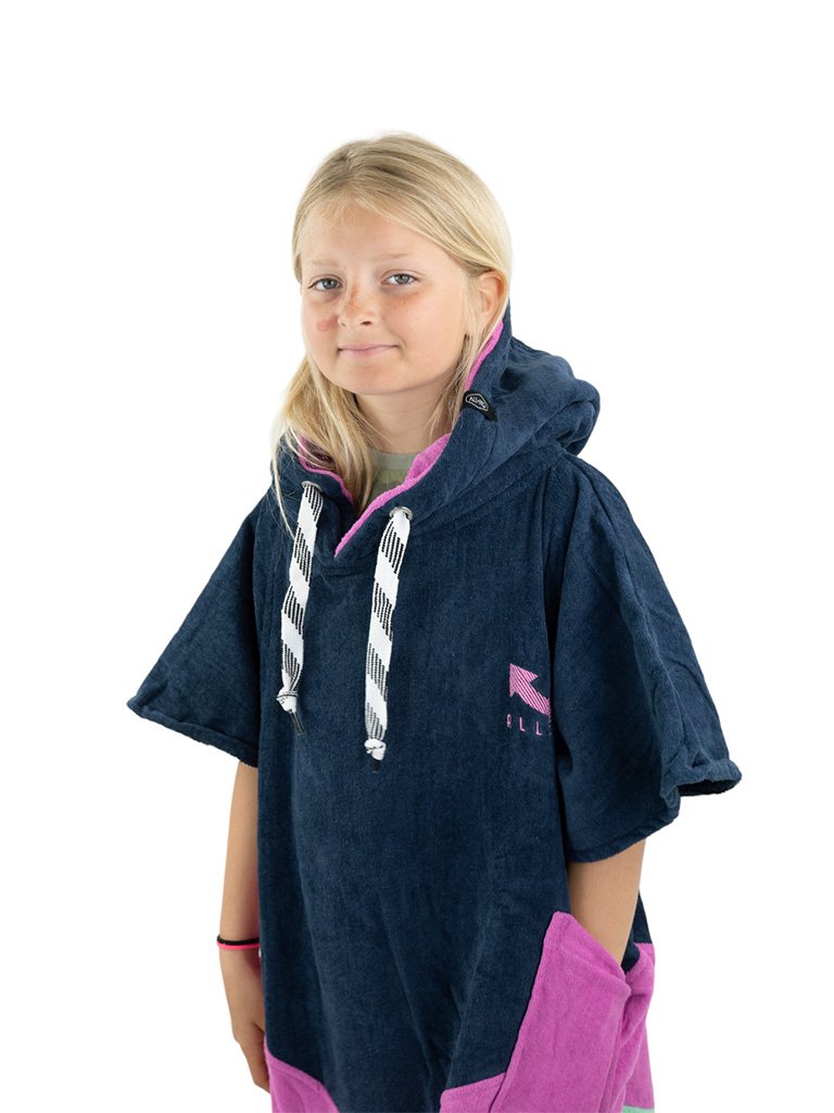 V Poncho Junior - Grey Blue Parma 9-15 years