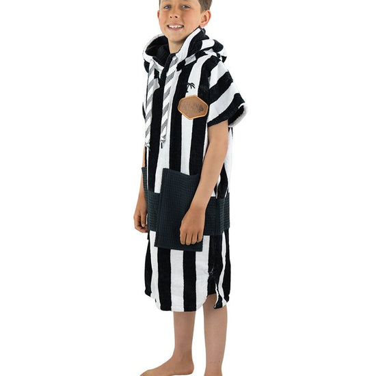 Kids Poncho Jacquard - Good Vibes Black 6-9 ans