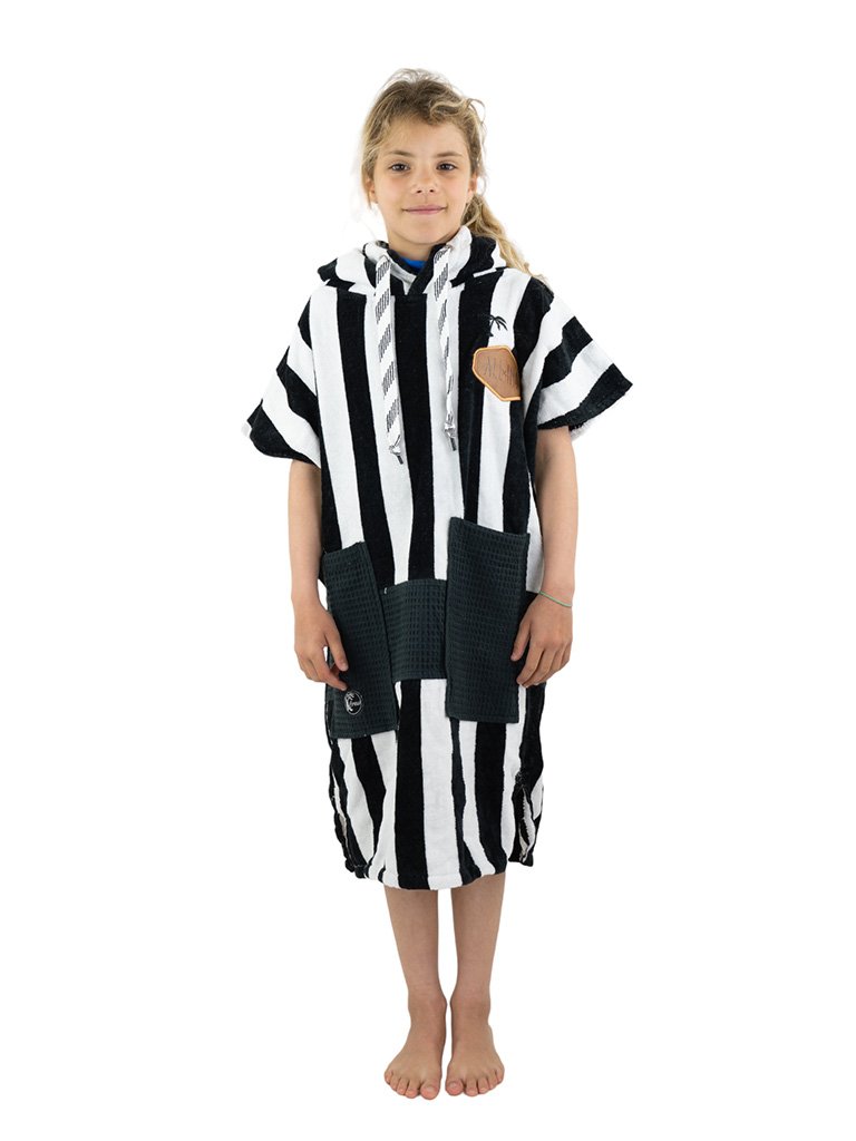 Kids Poncho Jacquard - Good Vibes Black 6-9 ans