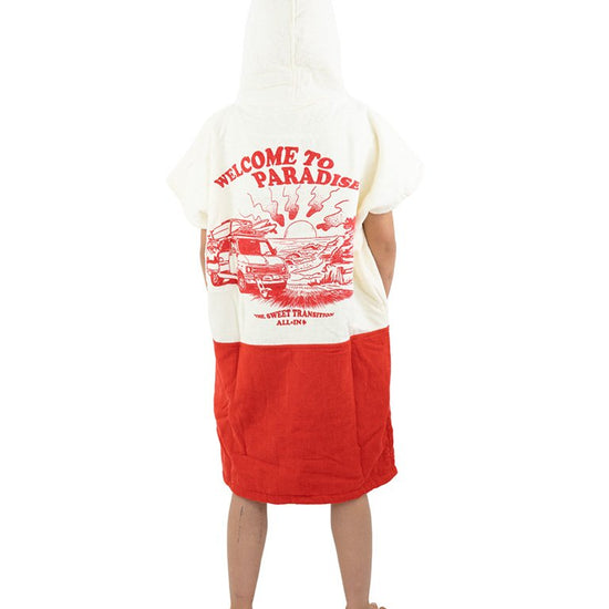 Kids Poncho - Welcome Red 6-9 ans