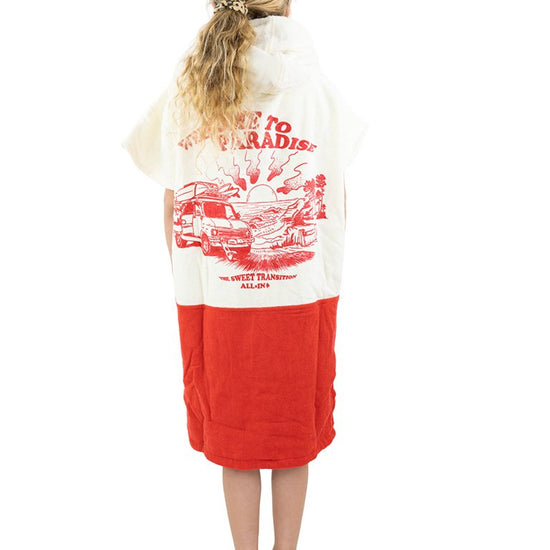 Kids Poncho - Welcome Red 6-9 ans