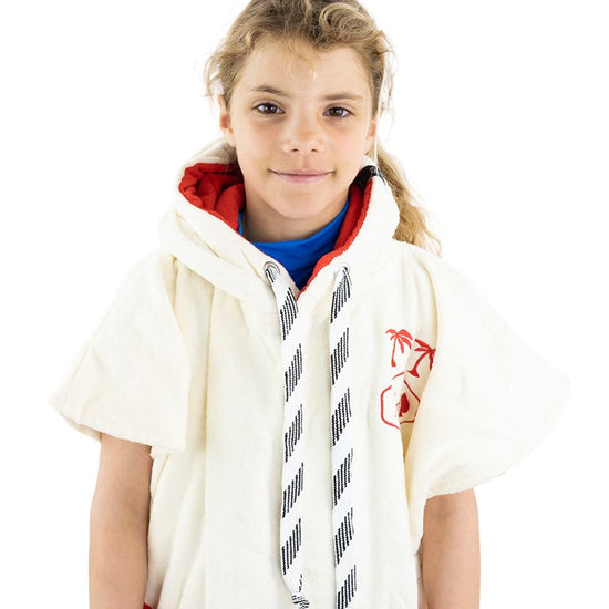 Kids Poncho - Welcome Red 6-9 ans