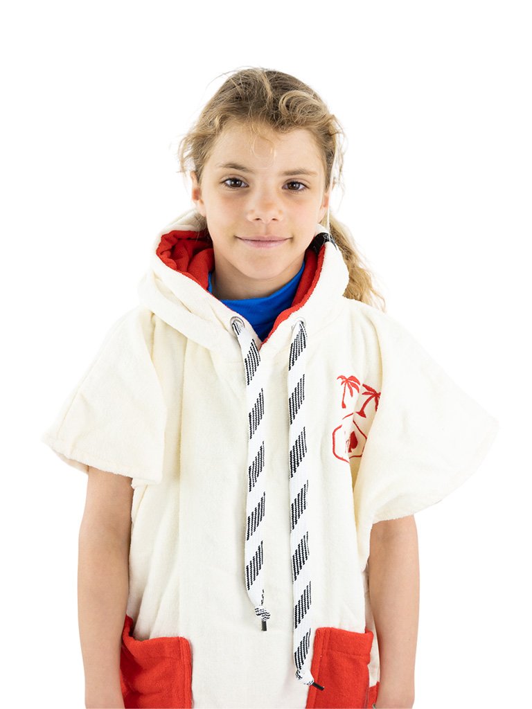 Kids Poncho - Welcome Red 6-9 ans