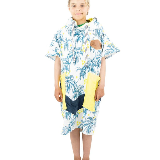 Kids Poncho - Palm Tree Fluo 6-9 ans