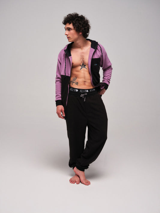 Fleece hoody - Paars