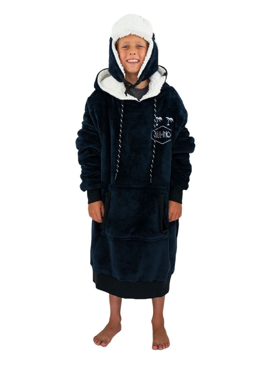 Poncho a cuadros junior - Gris Azul 6-14 años