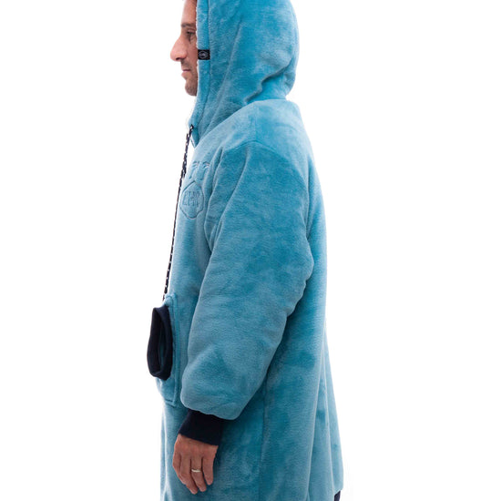 Geruite Poncho - Blauw XS/S/M