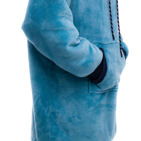 Geruite Poncho - Blauw XS/S/M