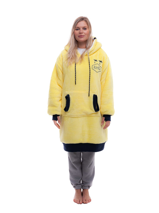 Poncho a cuadros - Amarillo XS/S/M