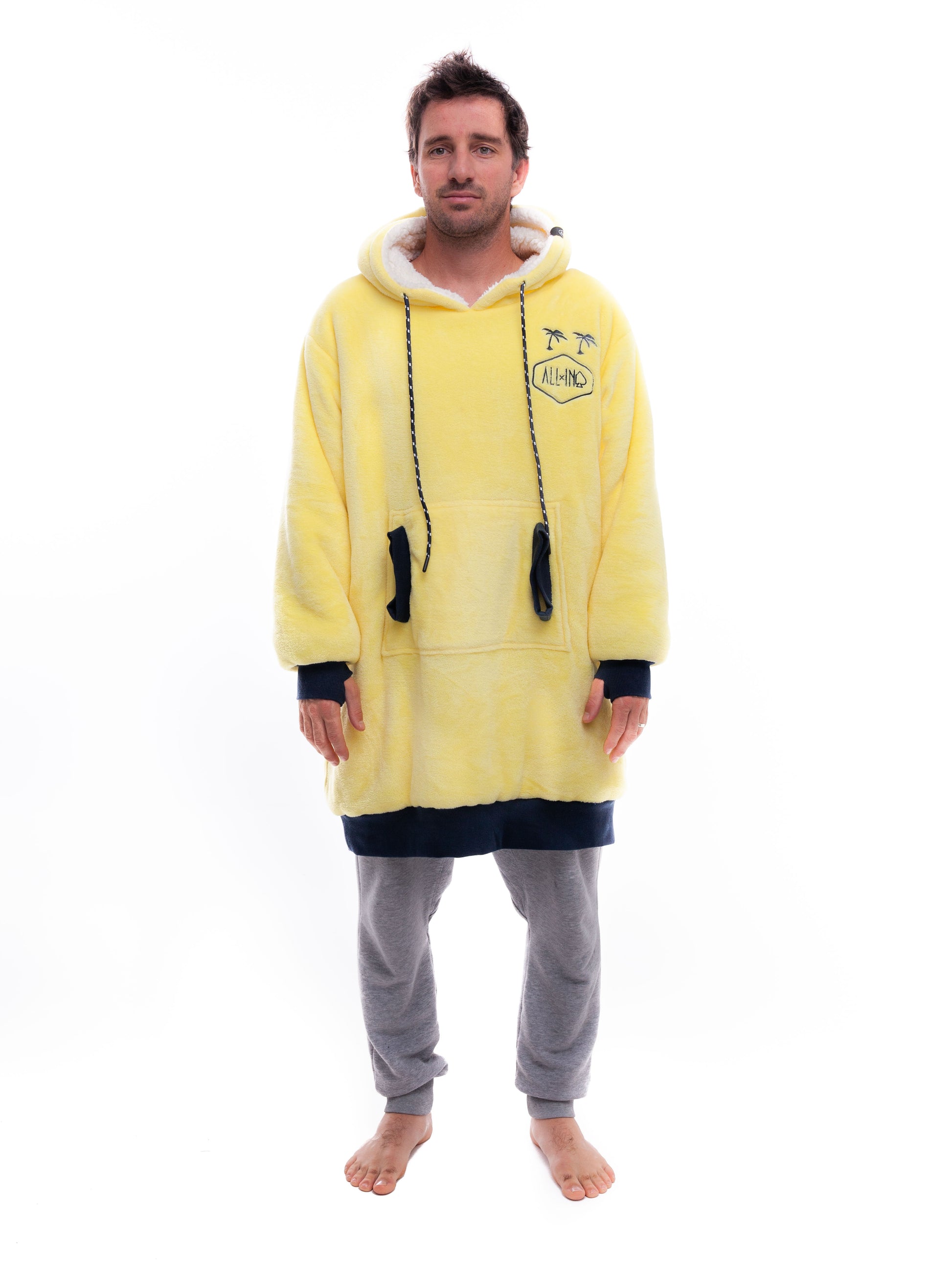 Geruite Poncho - Geel XS/S/M