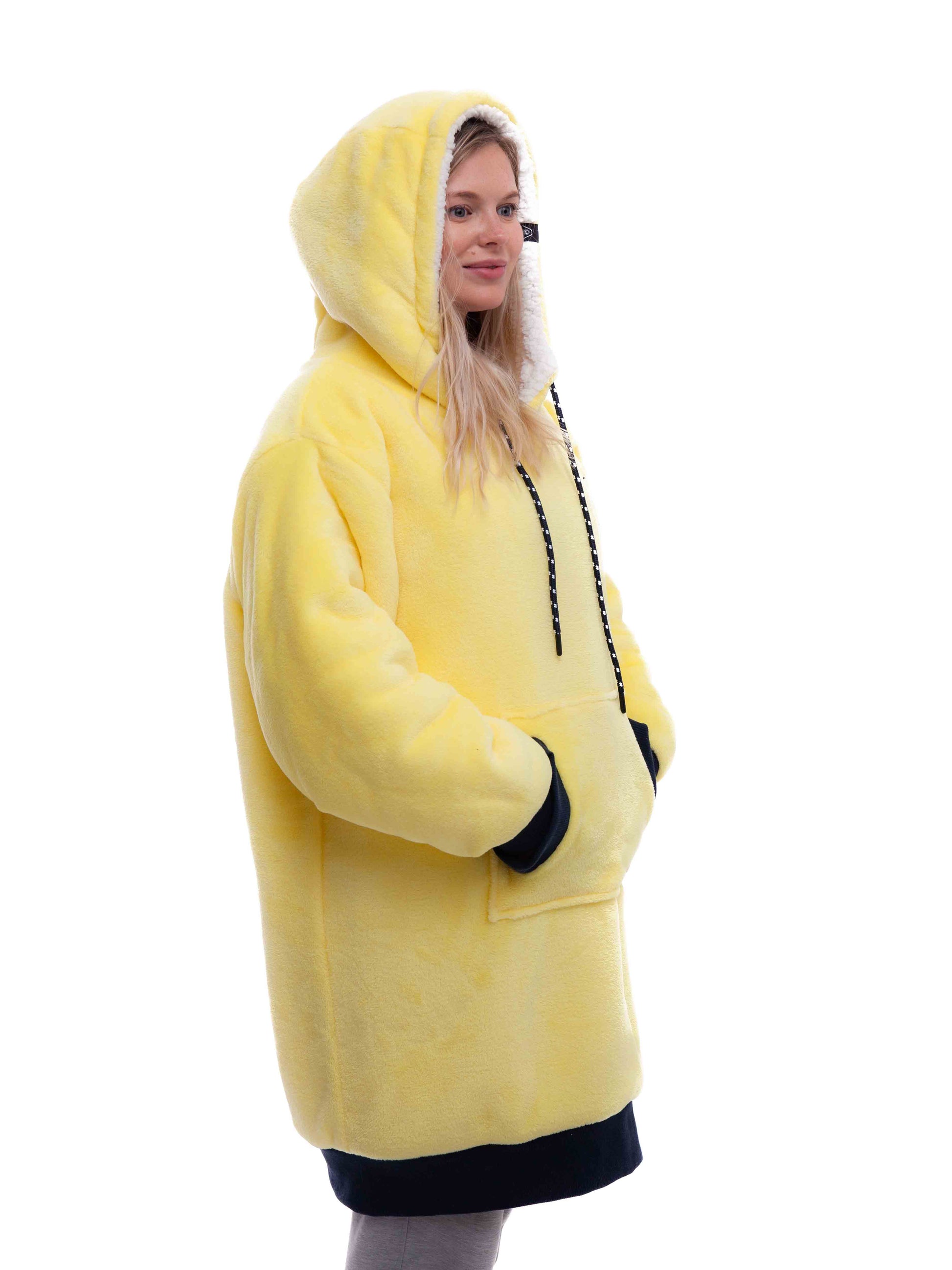 Geruite Poncho - Geel XS/S/M