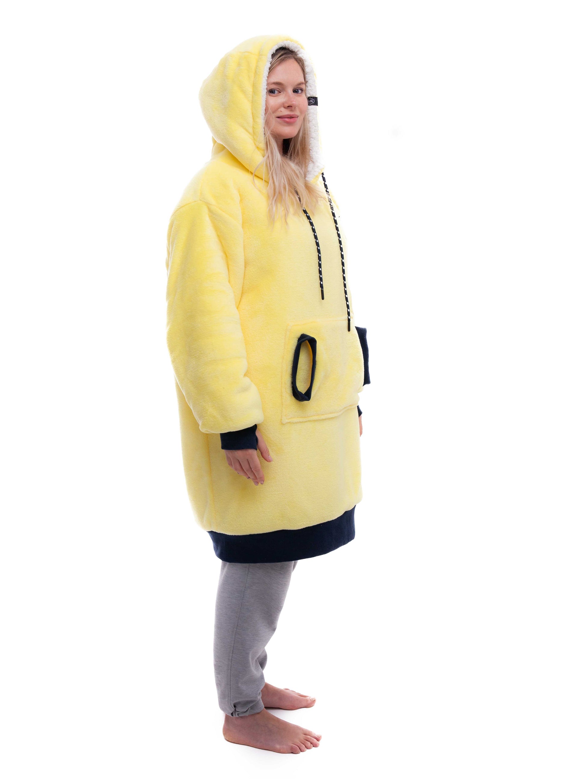 Geruite Poncho - Geel XS/S/M
