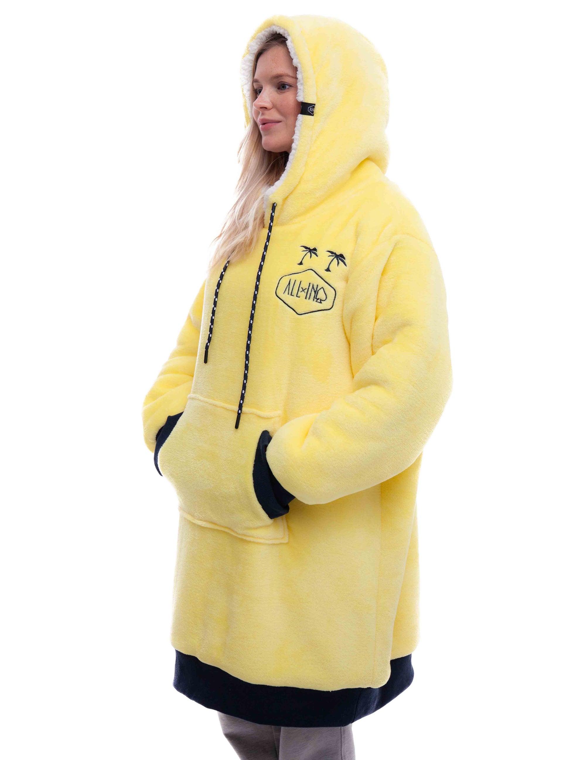 Geruite Poncho - Geel XS/S/M