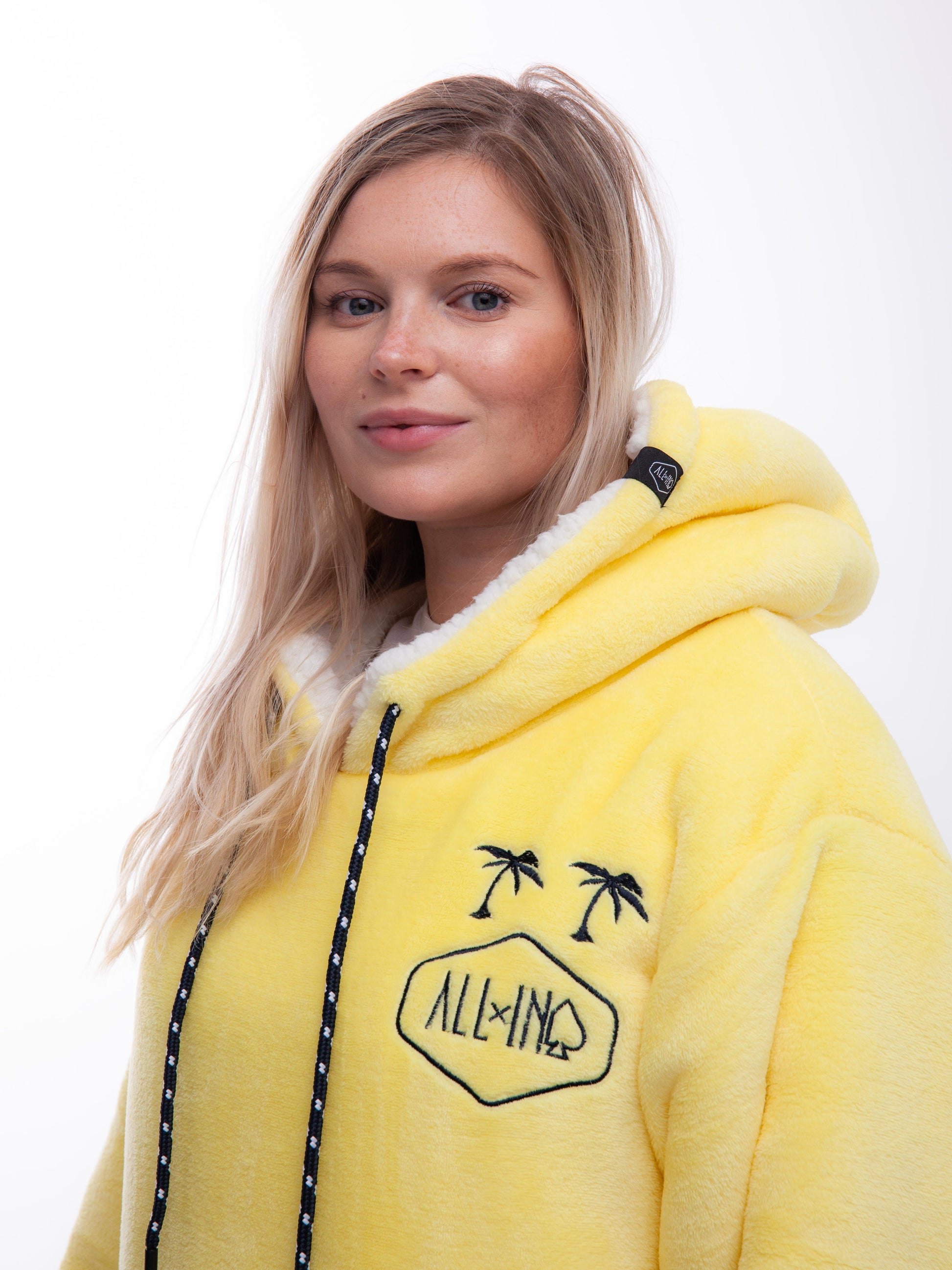 Geruite Poncho - Geel XS/S/M